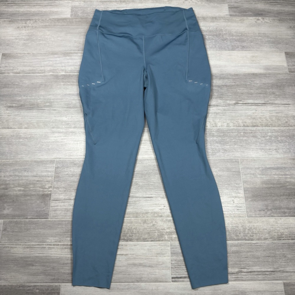 Nike Swift High-Waisted 7/8 Running Leggings Womens Large Smokey Blue HJ2252 006